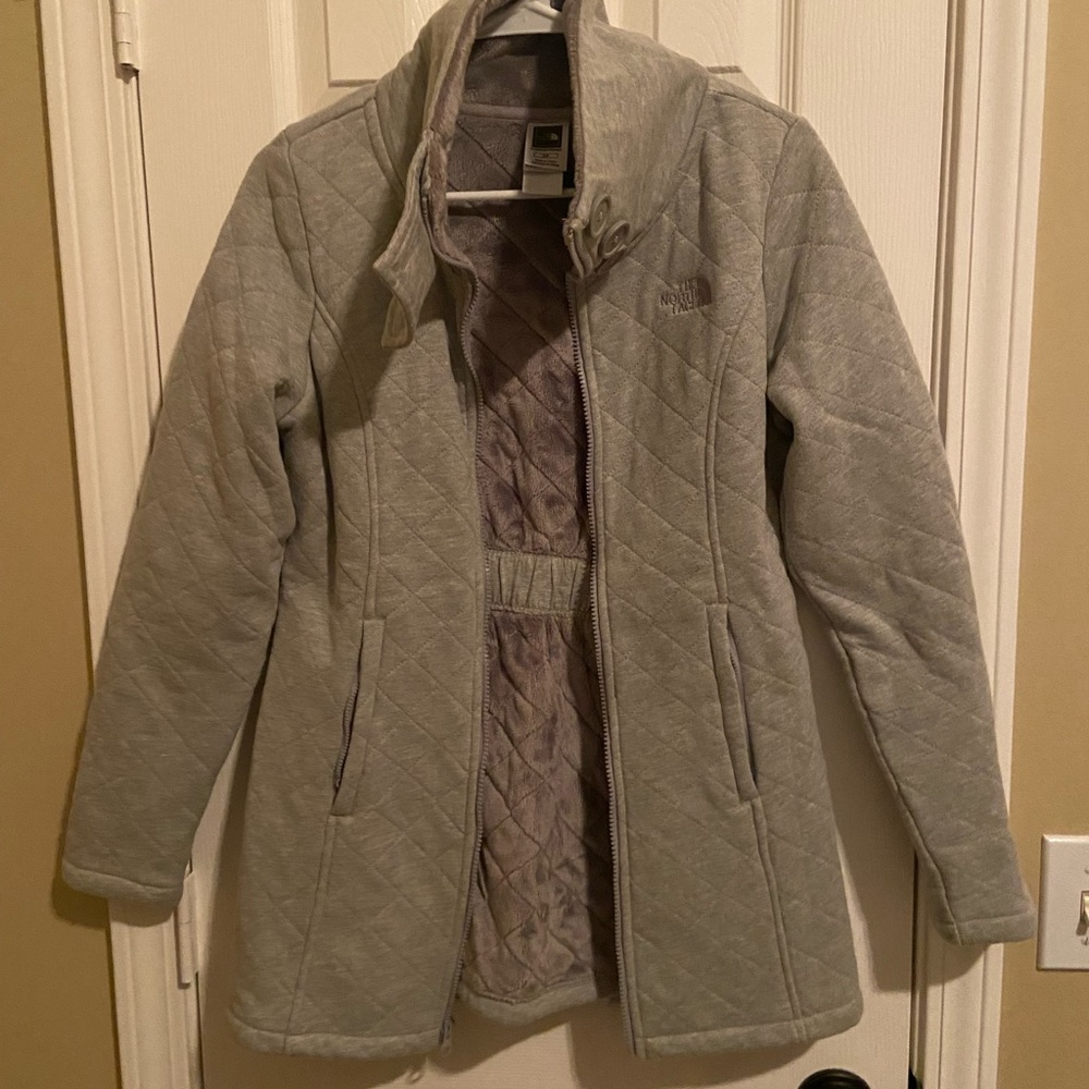 NORTH FACE Quilted Jacket gray size small